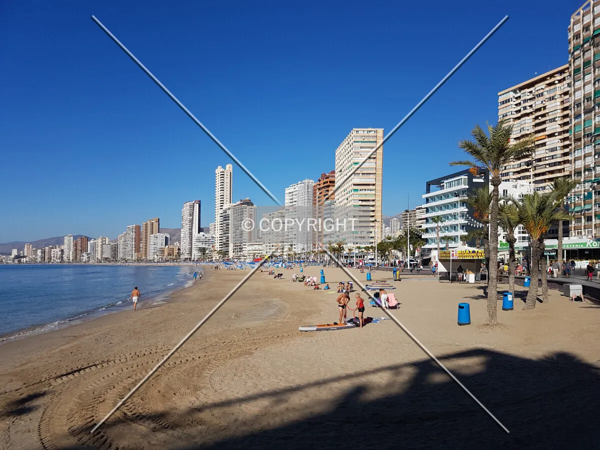 At Benidorm beach