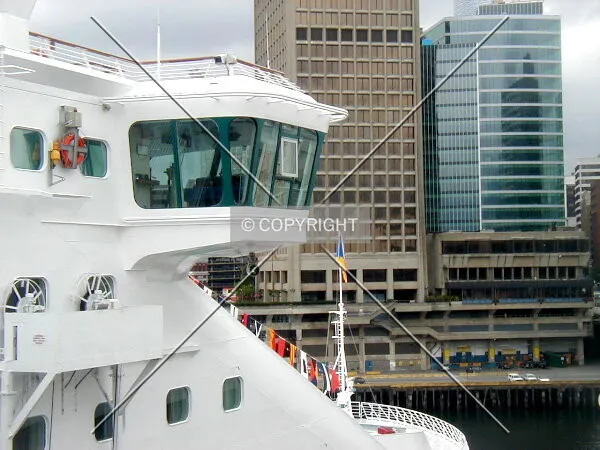 Cruise ship bridge at Canada Place