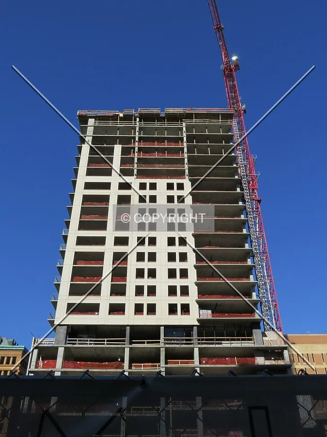 Looking up from Marquette Avenue