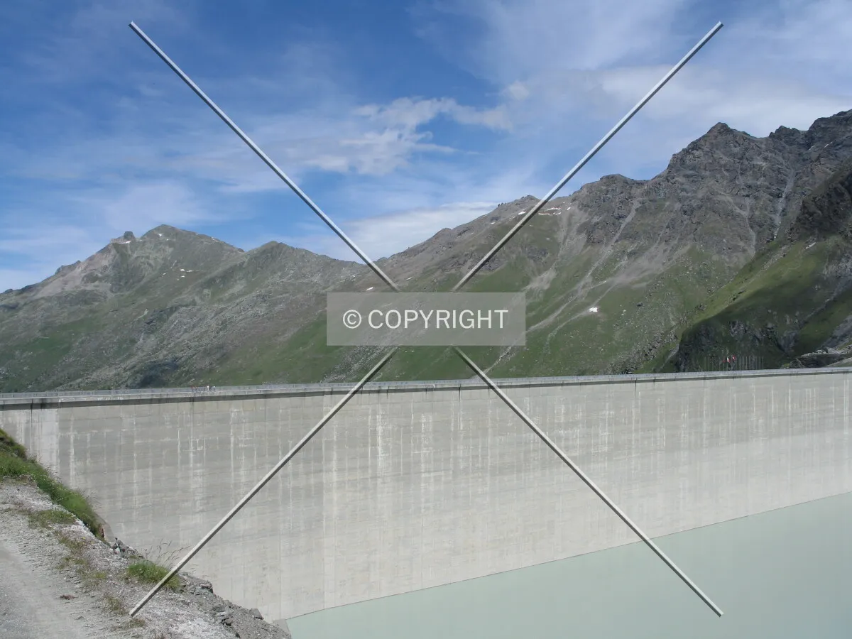 View southwest along the shores of Lac de Dix