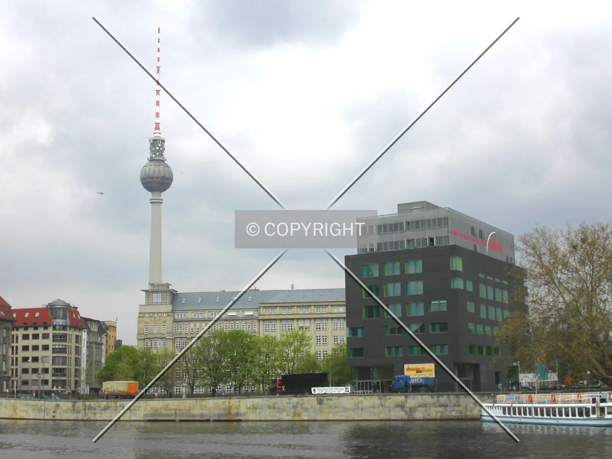 Facing toward Alexanderplatz from Jannowitz Brücke
