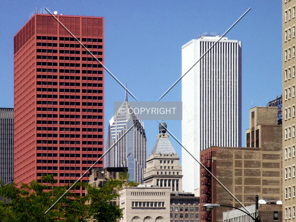 A section of the East Loop skyline