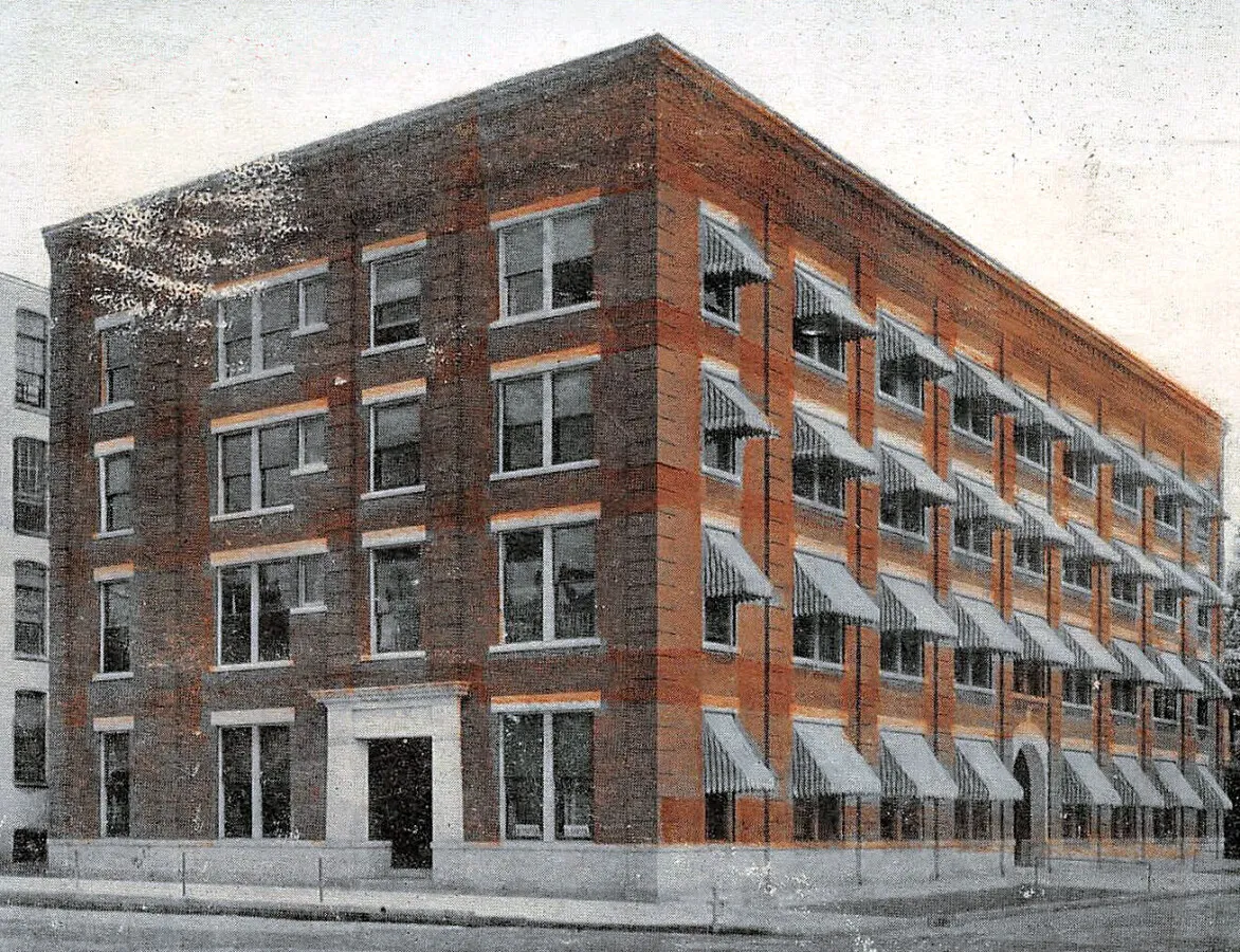 View from the northwest before construction of the top story