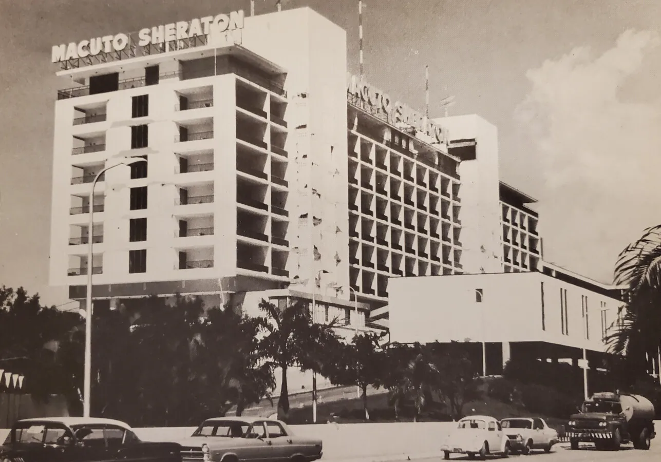 Vintage view from the southwest after being damaged by an earthquake