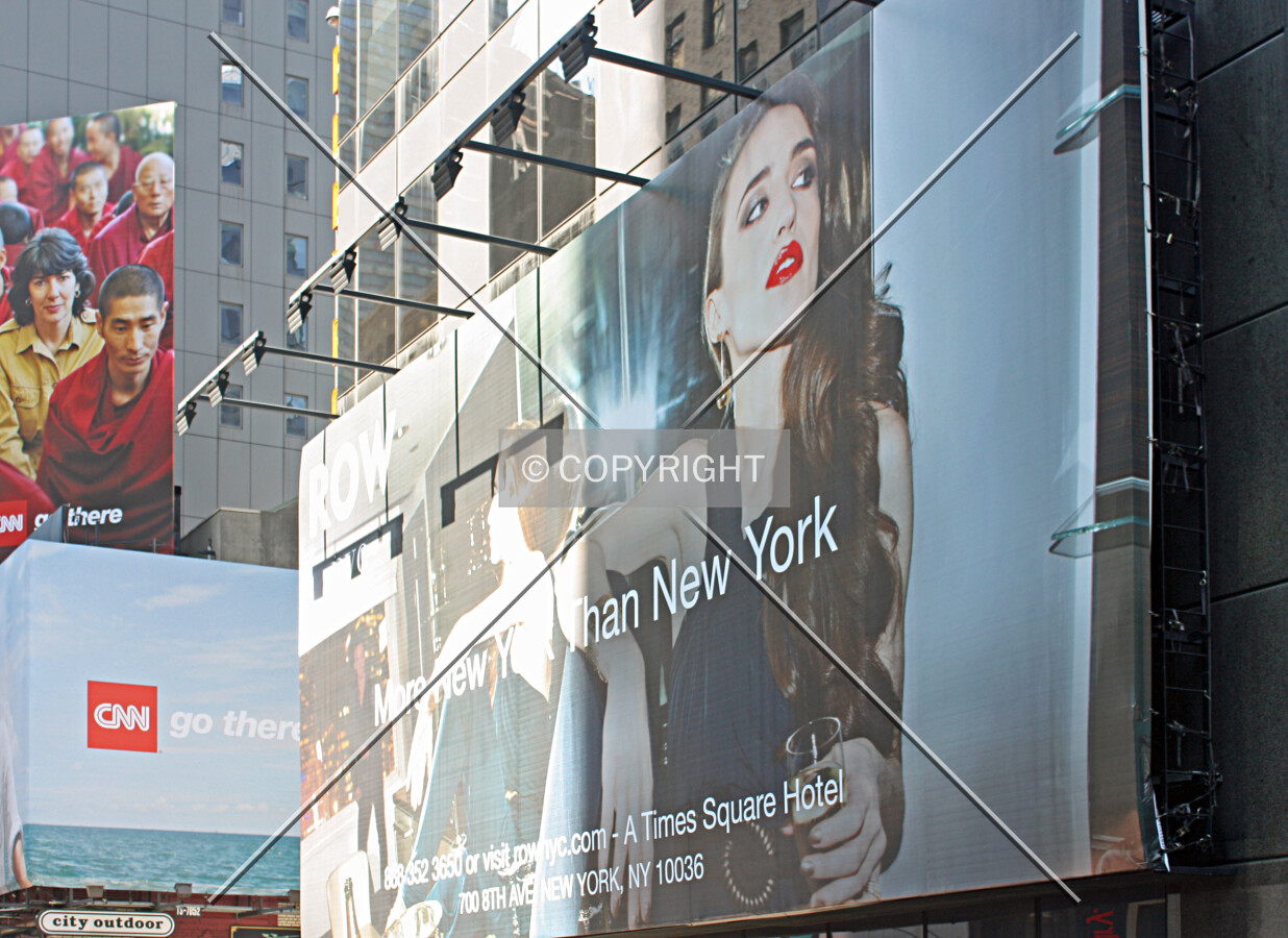 Billboard on the east facade; April 25, 2014