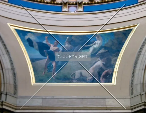 Mural on southwest corner of rotunda