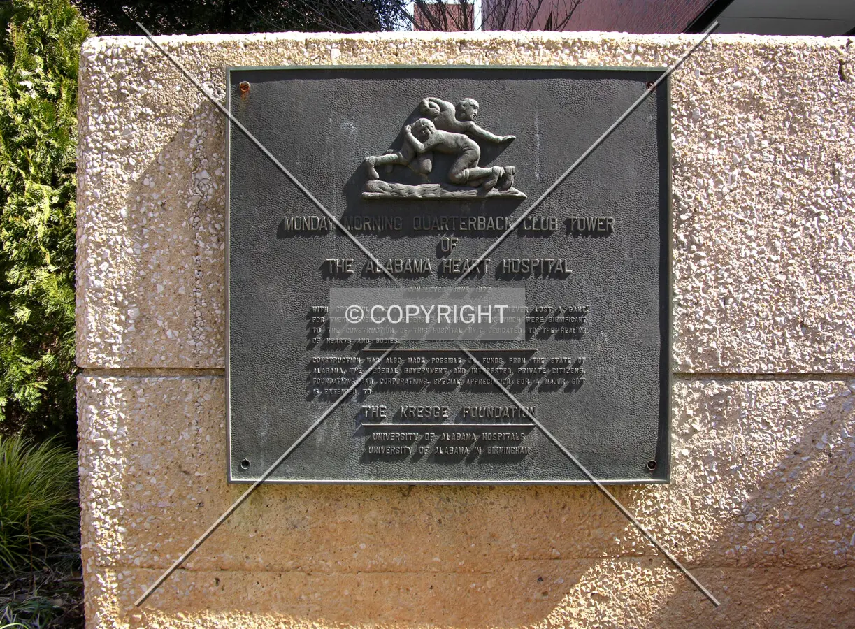 Dedication plaque off 19th Street South