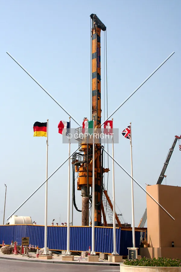 View of the pile driver