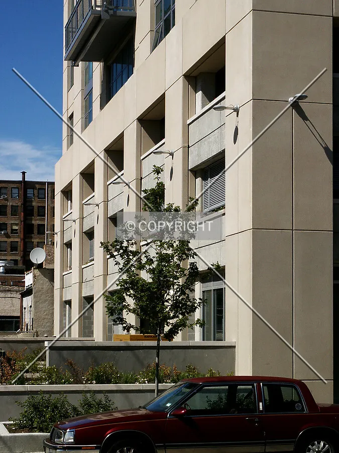West side of the garage