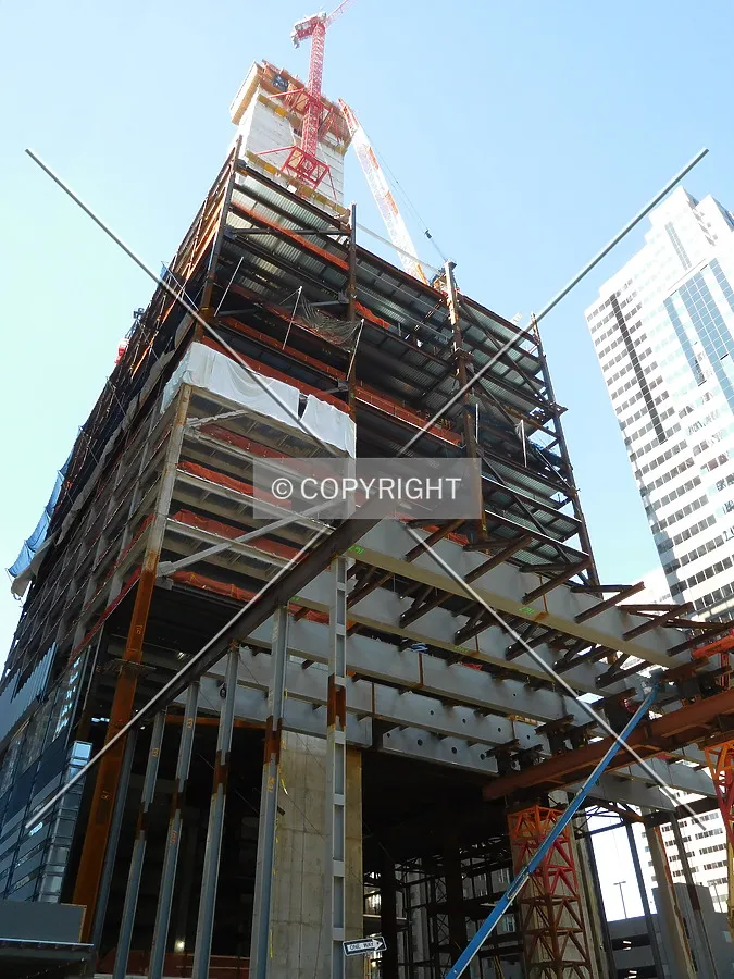 Looking up the southeast corner from North 18th Street