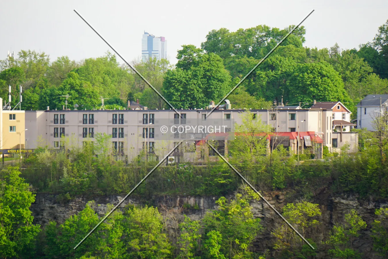 Distant view from the northeast; May 23, 2020