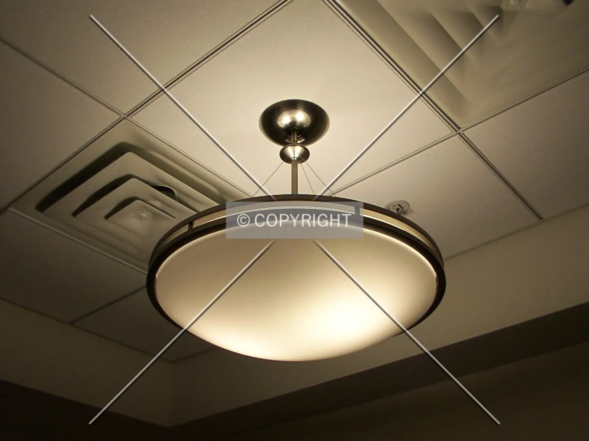 Ceiling light in the lobby