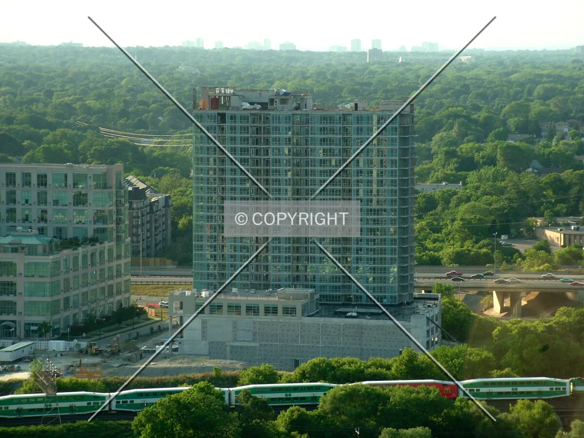 View of south facade under construction