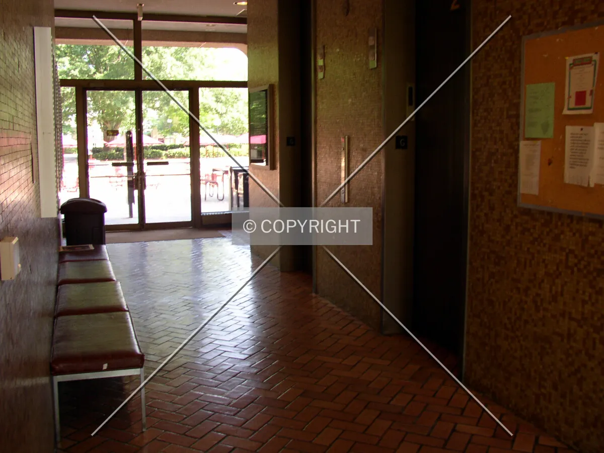 Elevator area in the main lobby on the ground floor