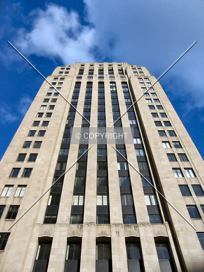 Looking up from Marquette Avenue