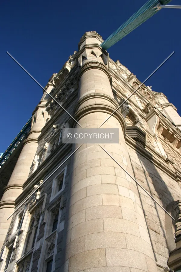 Looking up the west corner of the south tower
