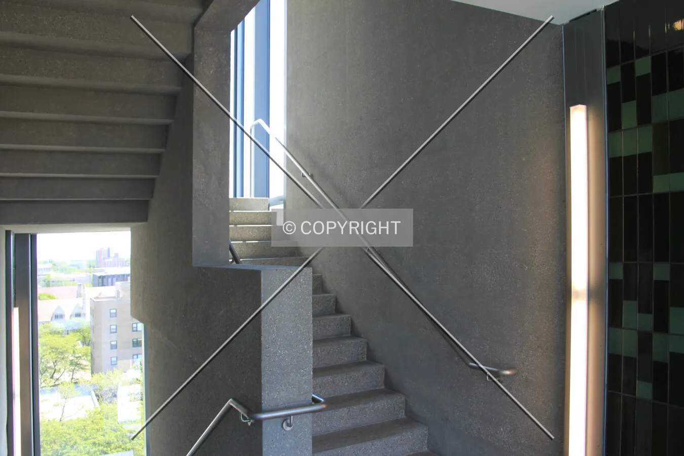 South stairwell in the tower