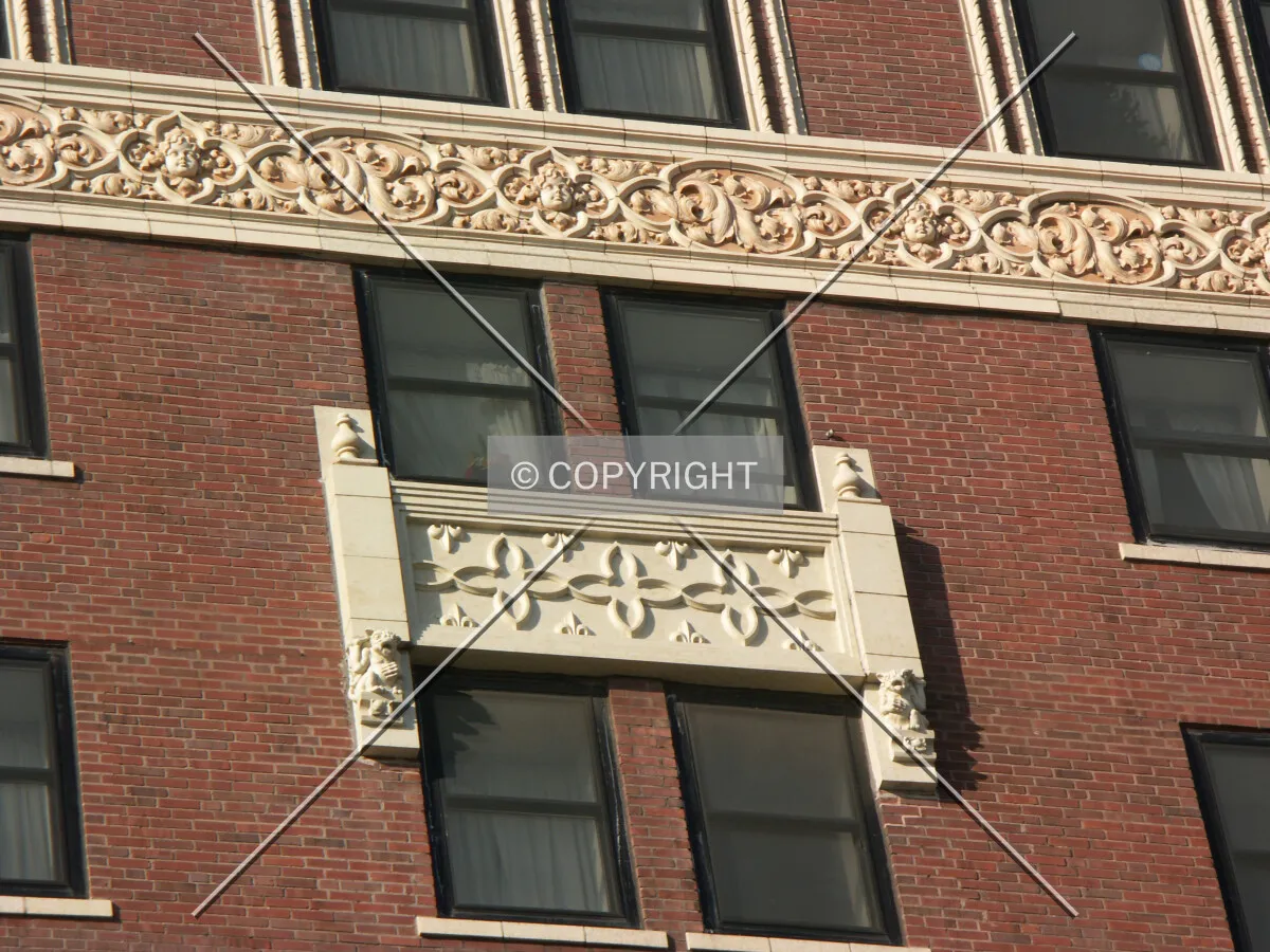 Facade detail on the east side