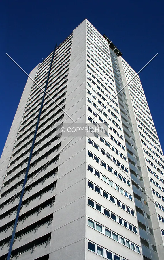 Looking up from the base