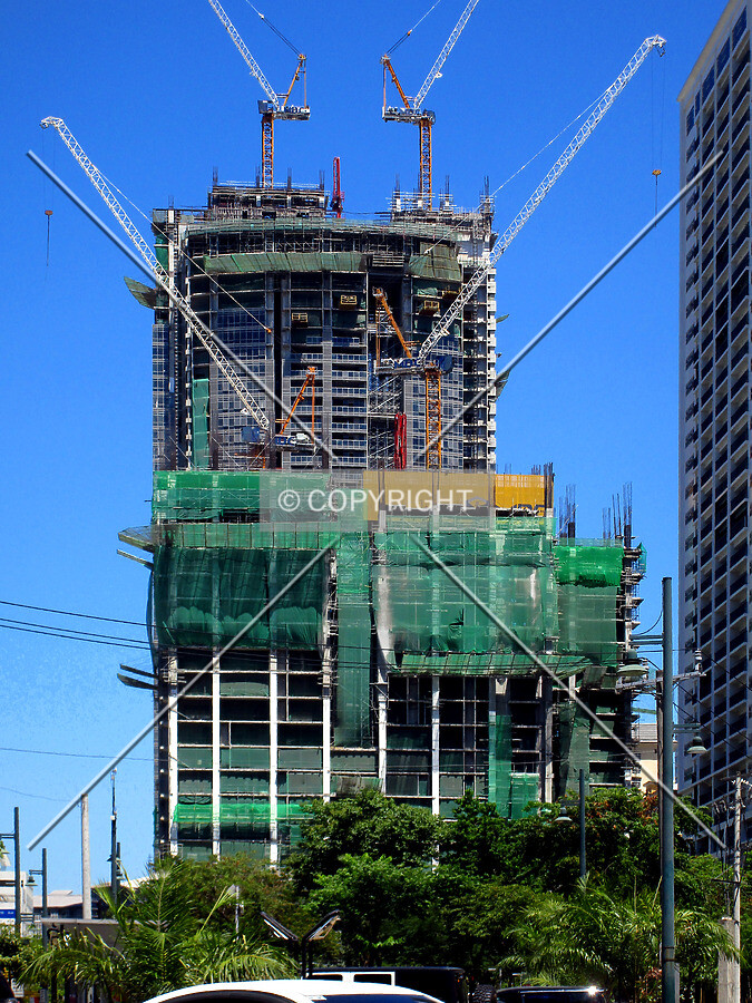 View from the west with East Gallery Place rising behind
