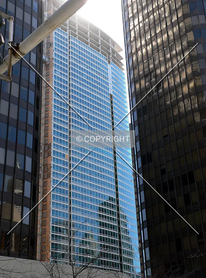 View between the McClurg Court Center towers