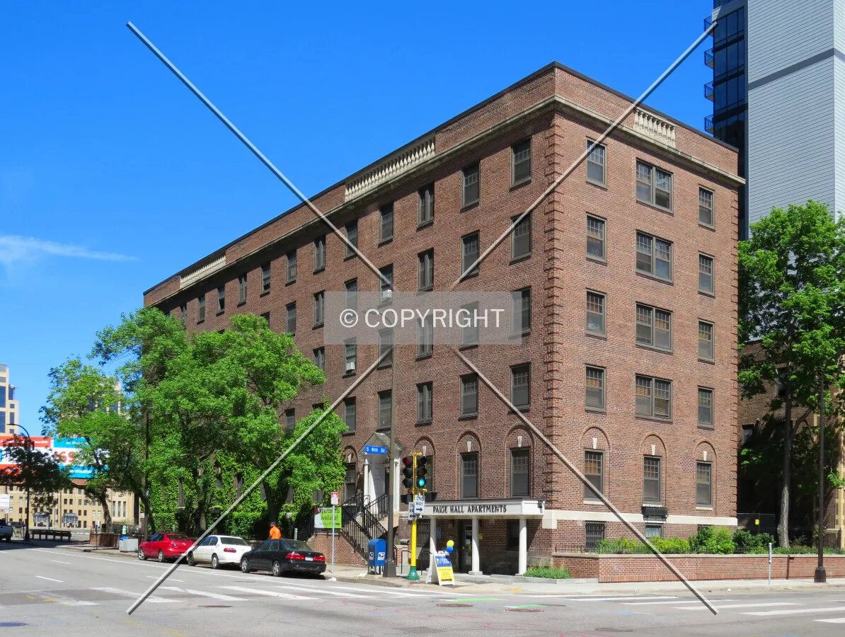 View to the northeast across 5th Avenue South & 8th Street South