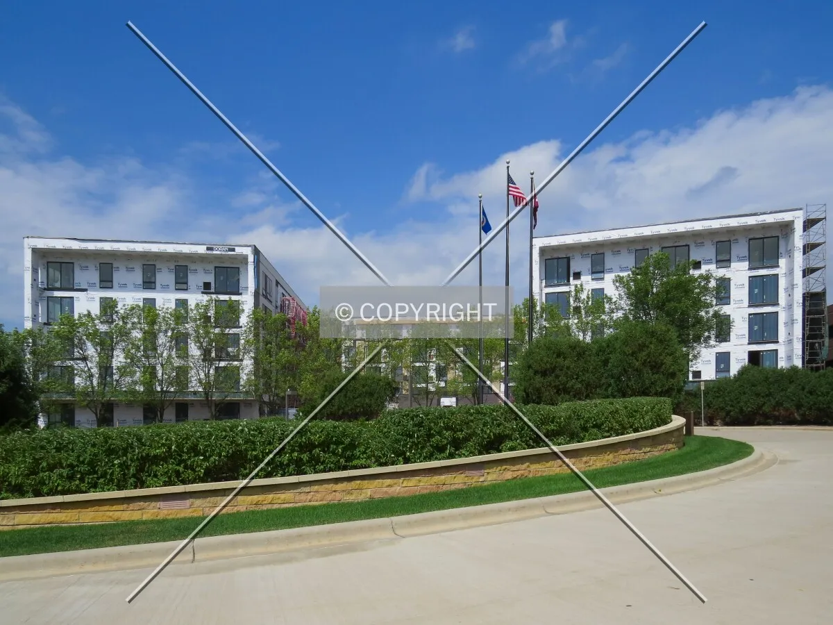 View to the north across the entrance drive