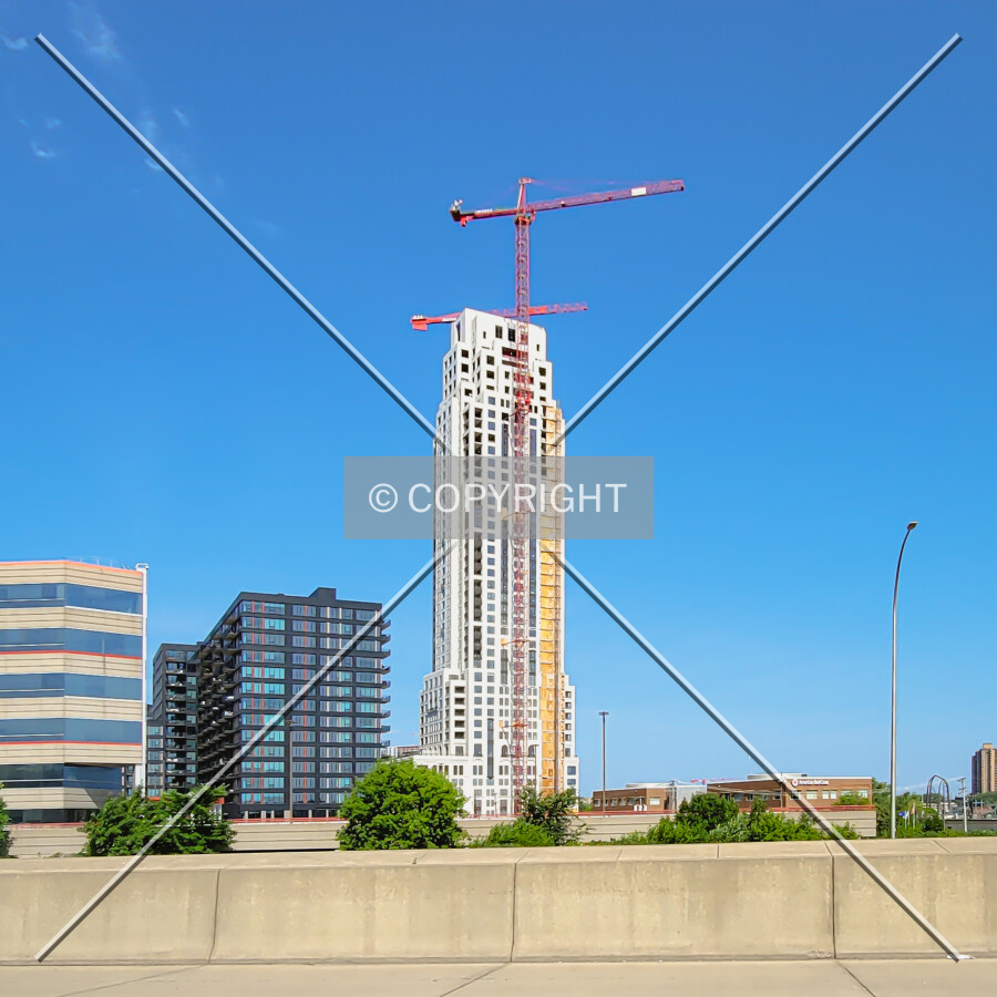 FRom the east during construction; July 4, 2021