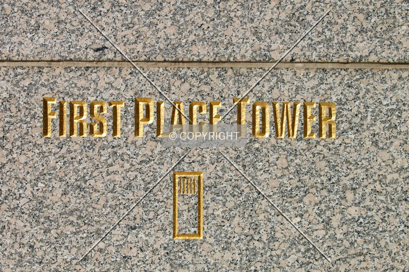 Sign on the east side of the building