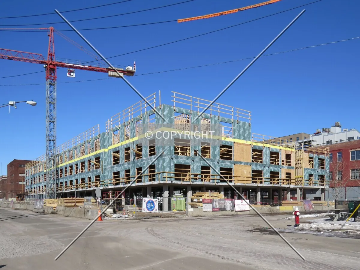 View to the north across 3rd Street North