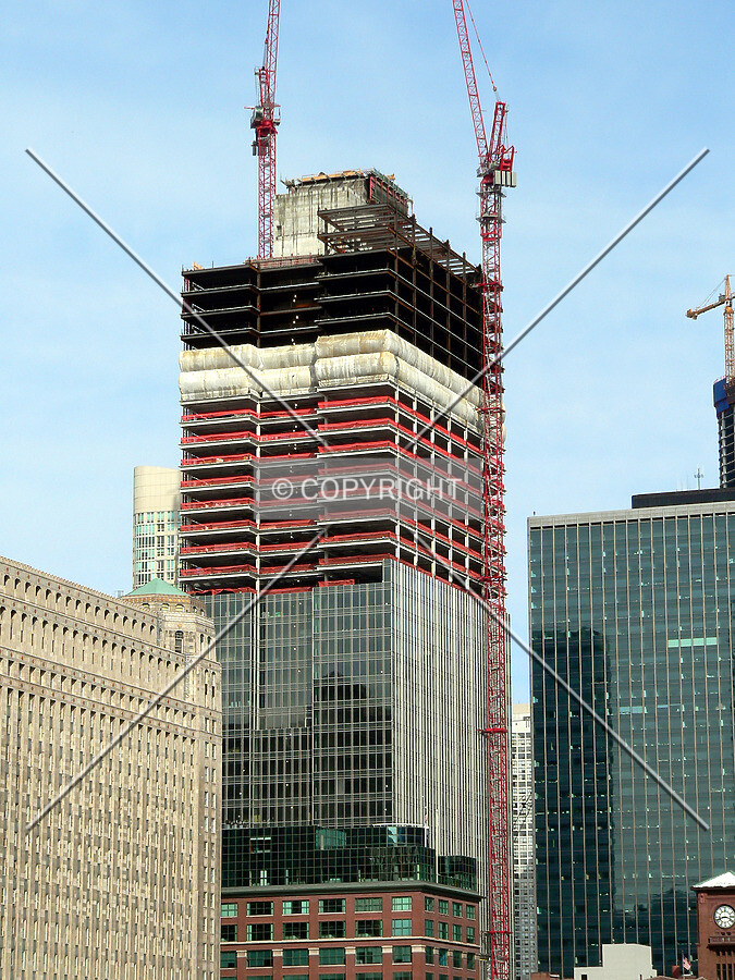 View to the northeast from the Chicago River near Canal Street
