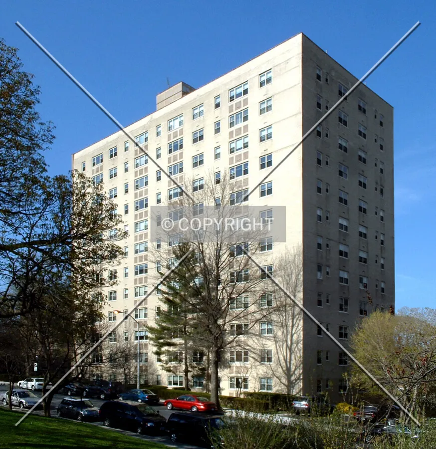 View from the south across Canfield Avenue