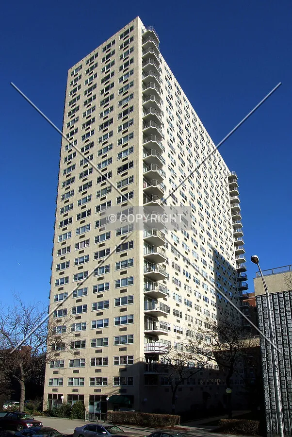 View from the west across Hudson Street
