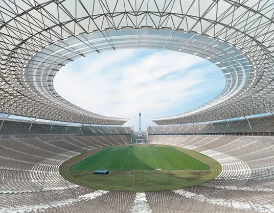 Rendered view of the arena