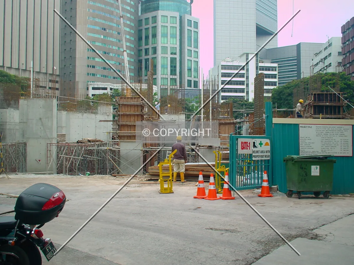 Construction rises above street level