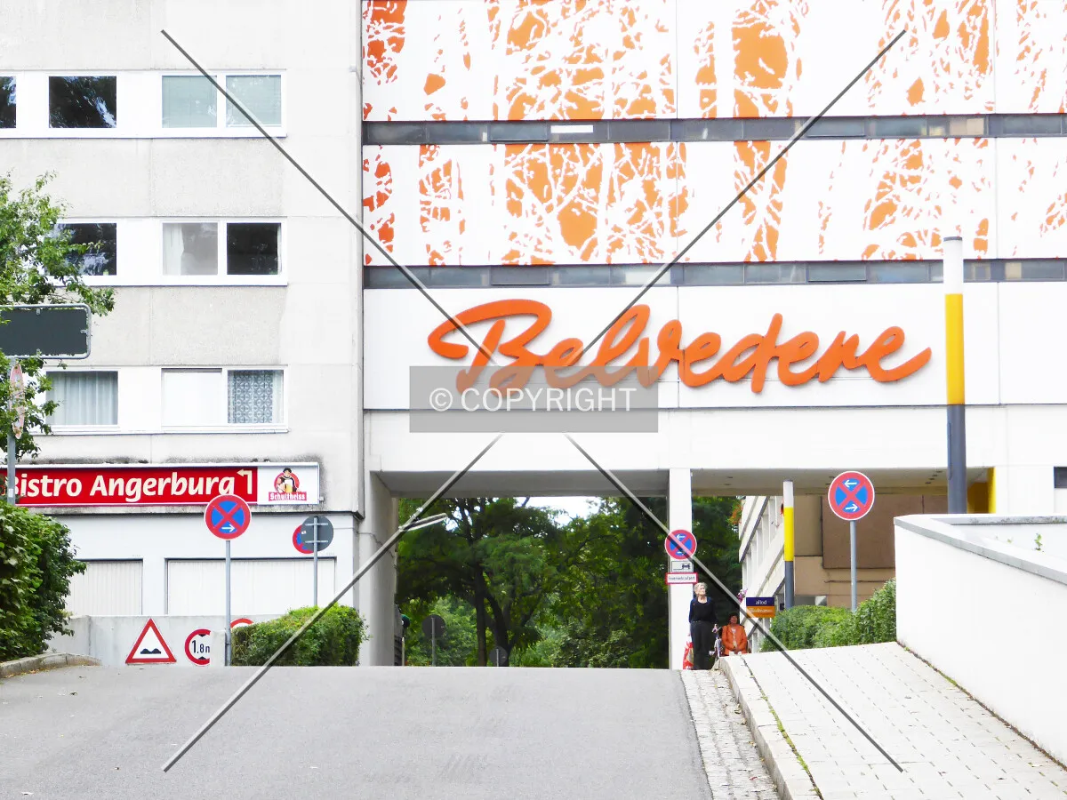 Belvedere logo at the building
