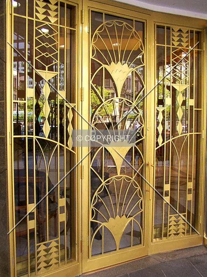 Brass grillework