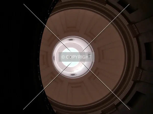 Looking up inside the rotunda