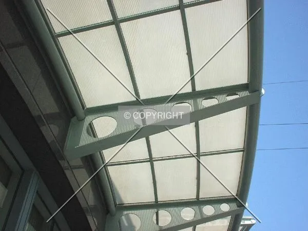 Roof above entrance