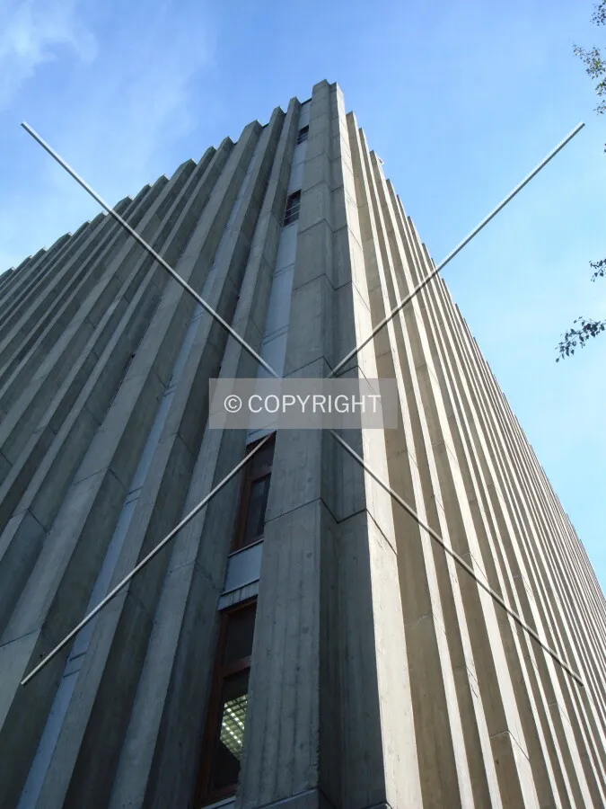 Looking up southwest corner