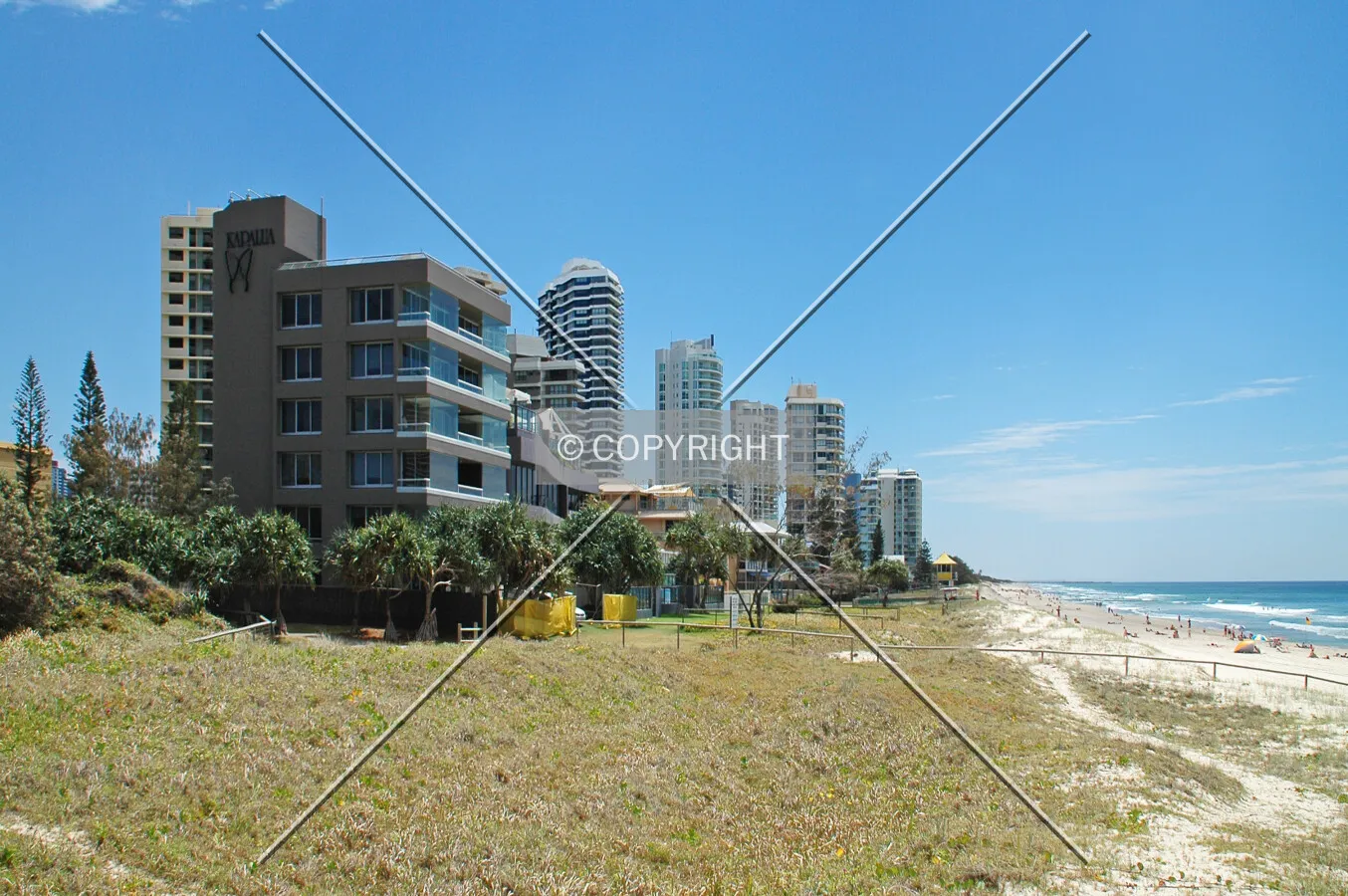 Towers on the beach