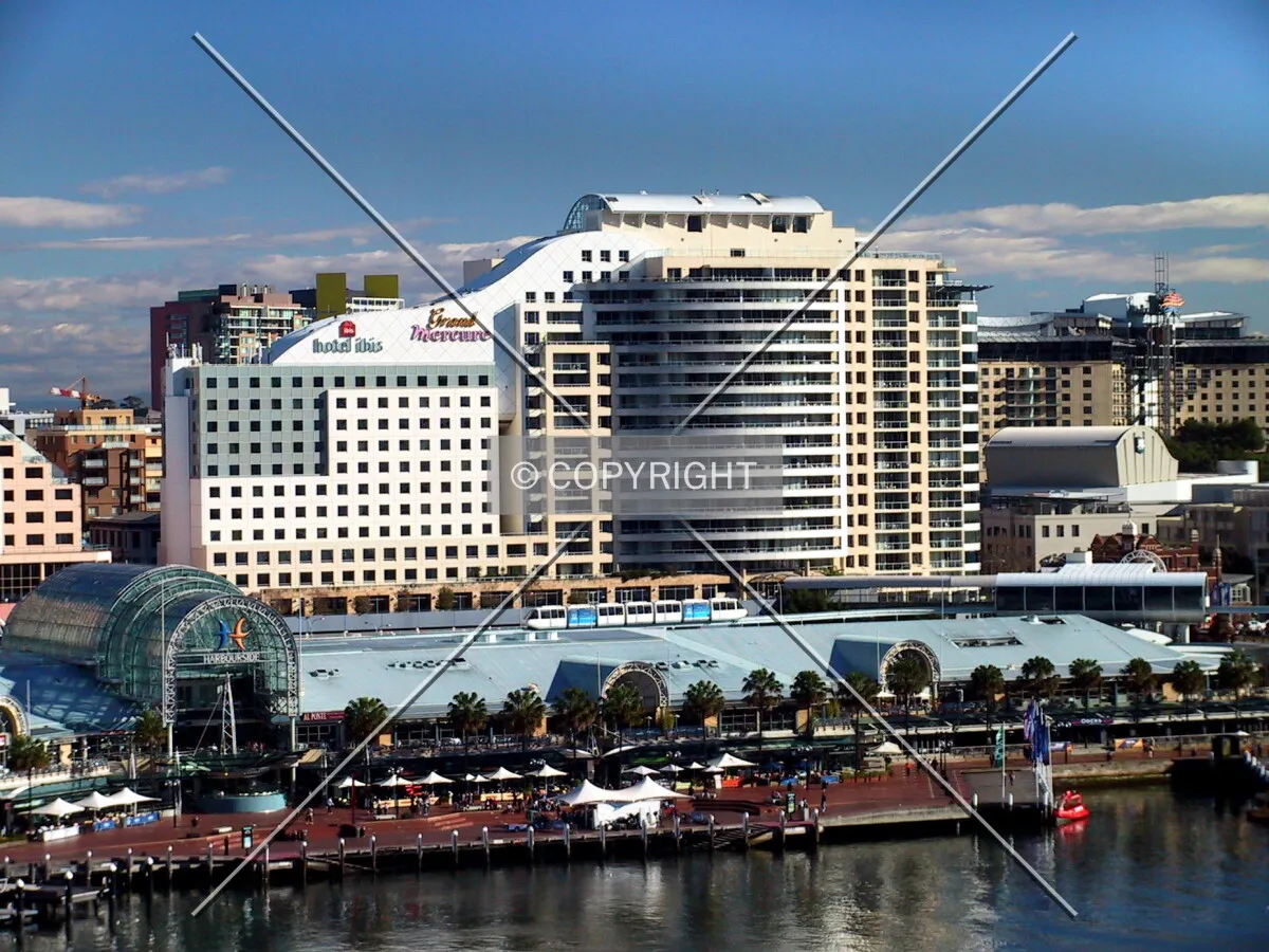 Looking west from Crowne Plaza