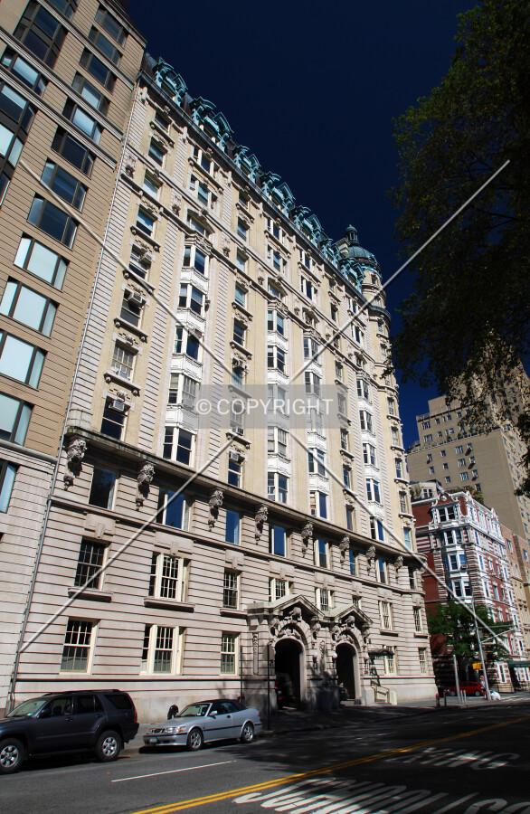Viewed from the south along Central Park West