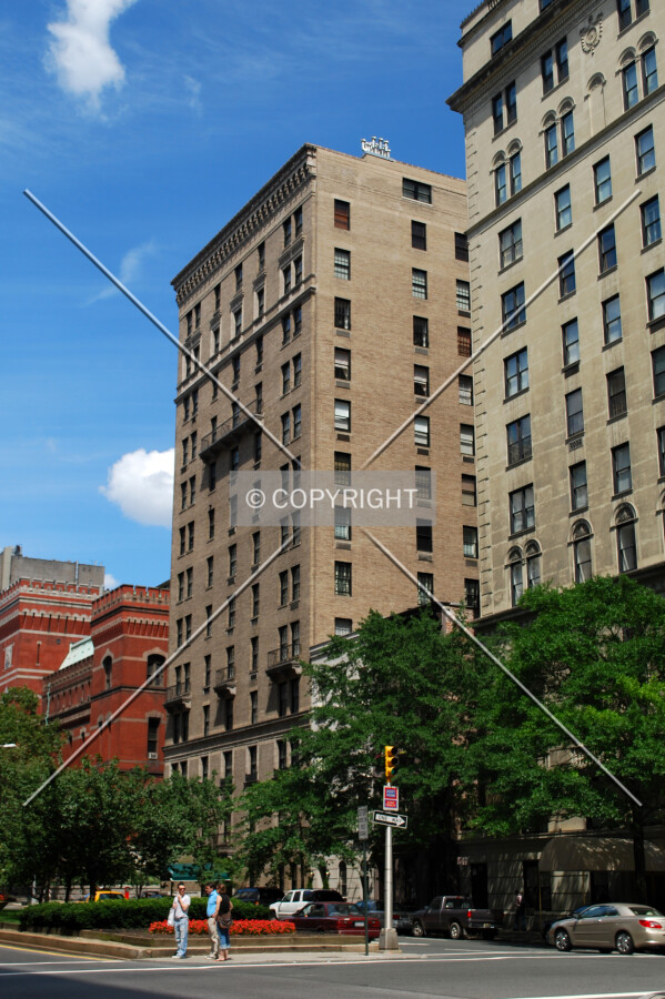 Viewed along Park Avenue