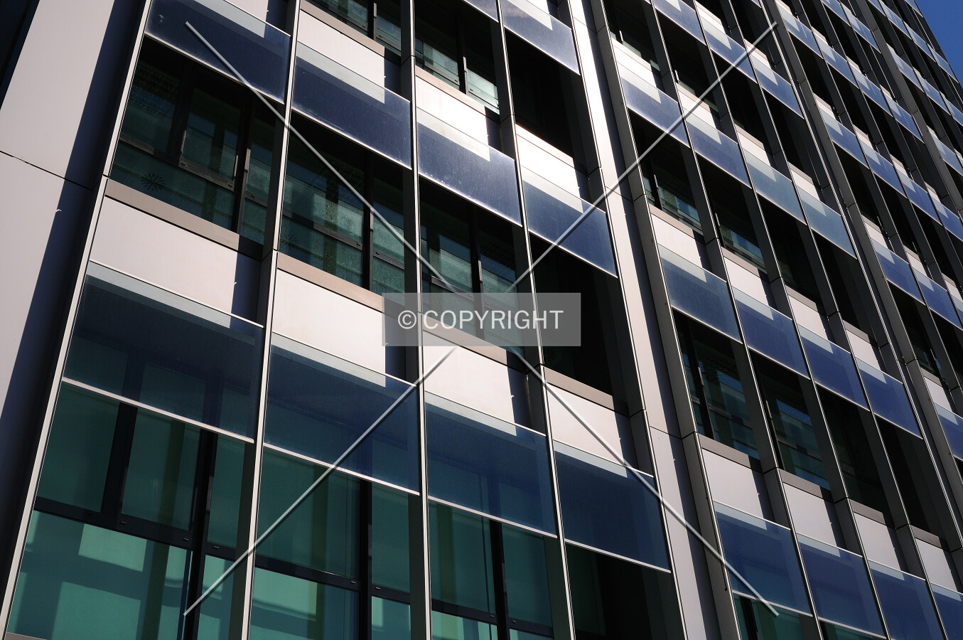 Close up to aluminium facade