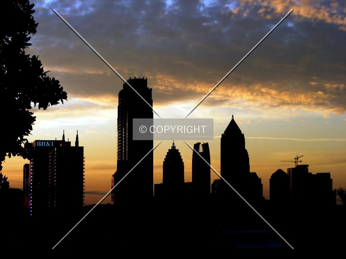 Looking east toward midtown during sunrise