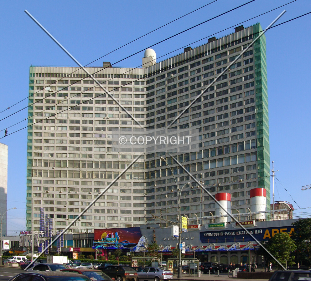 Looking south from across Novy Arbat Street