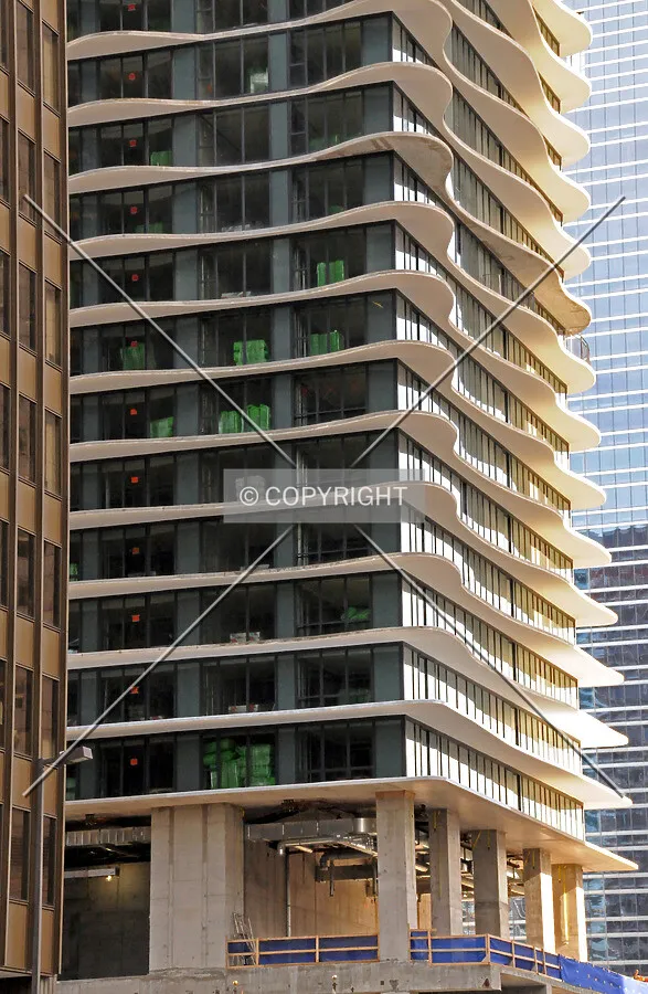 Lower floors at the northwest corner, viewed from Columbus Drive