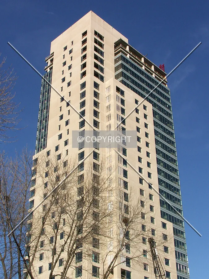 Looking up at the southwest corner