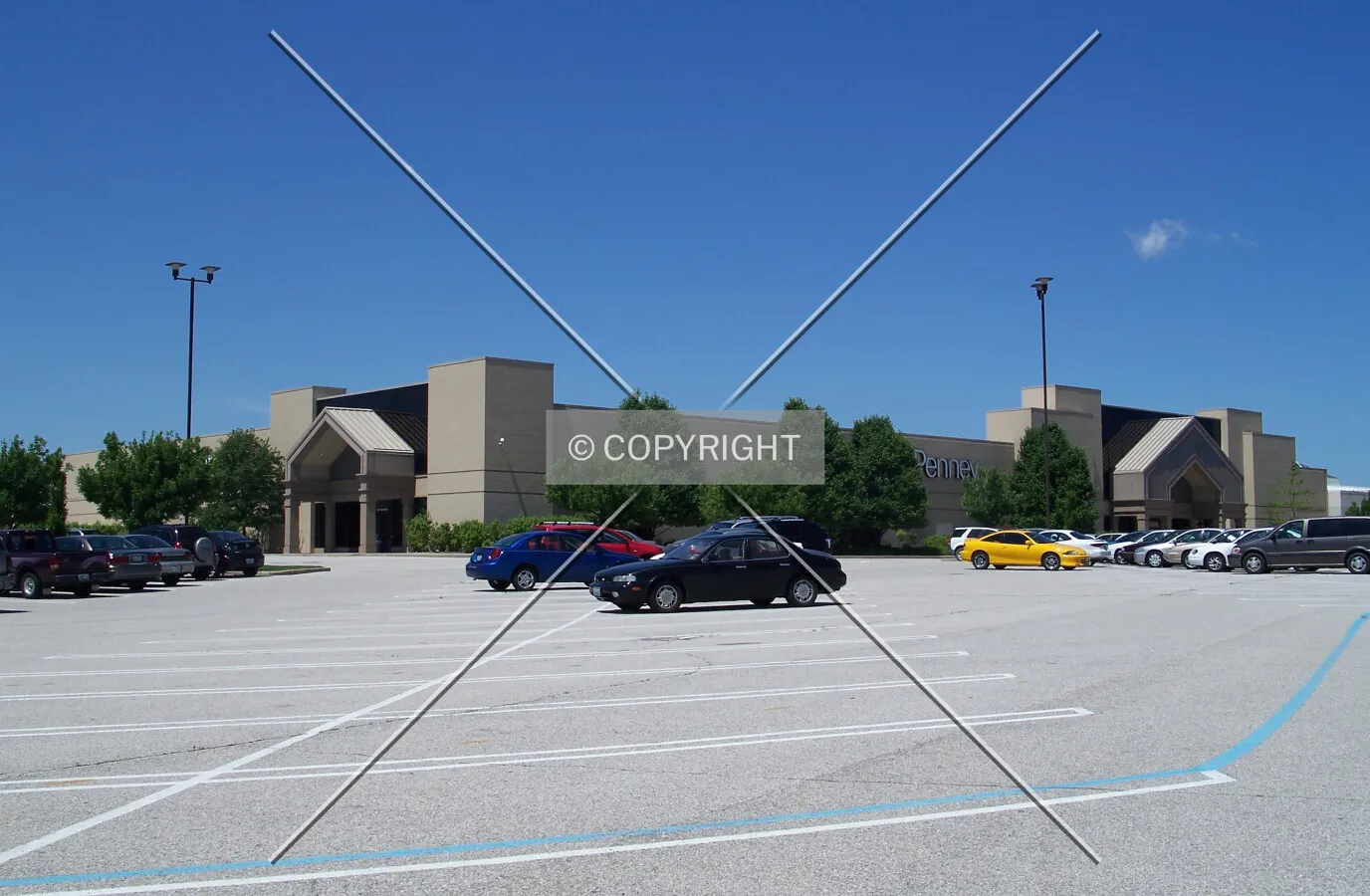 JCPenney wing from the east, which was added in 1996; June 17, 2008
